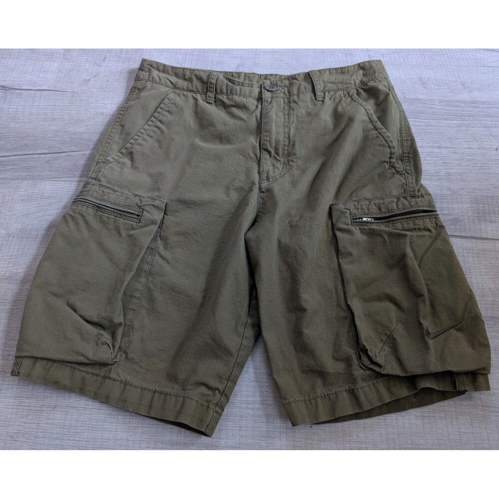 Nike Shorts Mens 30 M Green Cargo Woven Ripstop Outdoor 10" Inseam 613644-322
